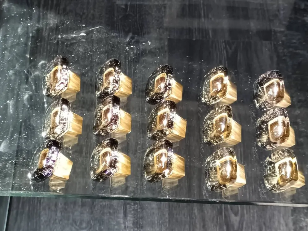 Boutons de meuble en verre pressé ( lot de 15)