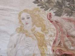 Broderie de soie de sandro botticelli « la naissance de vénus », 1930