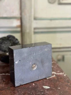 Buste d’Ajax, bronze patine noire sur un socle en marbre noir de Belgique, XIXème siècle