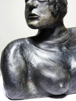 Buste de femme en céramique artisanat d'art, XXe