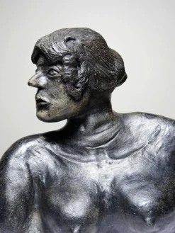 Buste de femme en céramique artisanat d'art, XXe