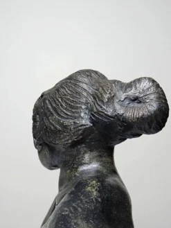 Buste de femme en céramique artisanat d'art, XXe
