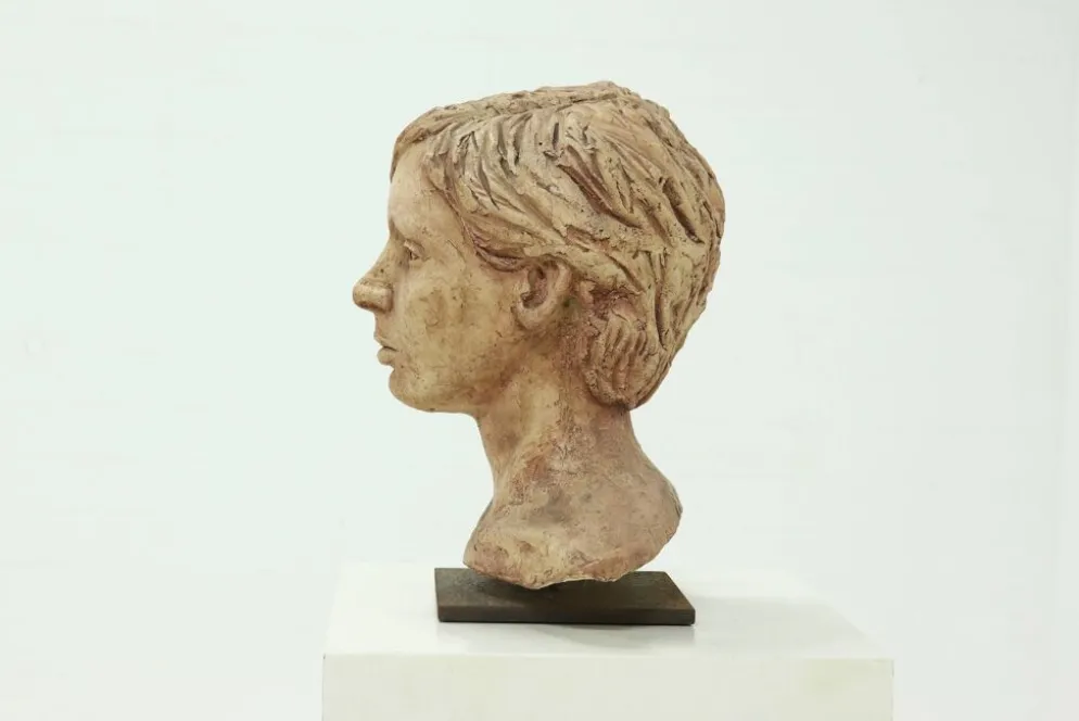 Buste de femme sculpté en studio, années 1970