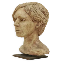 Buste de femme sculpté en studio, années 1970