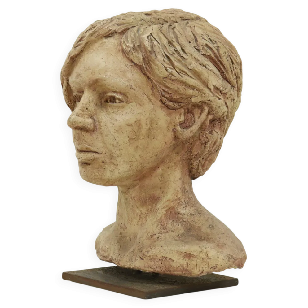 Buste de femme sculpté en studio, années 1970