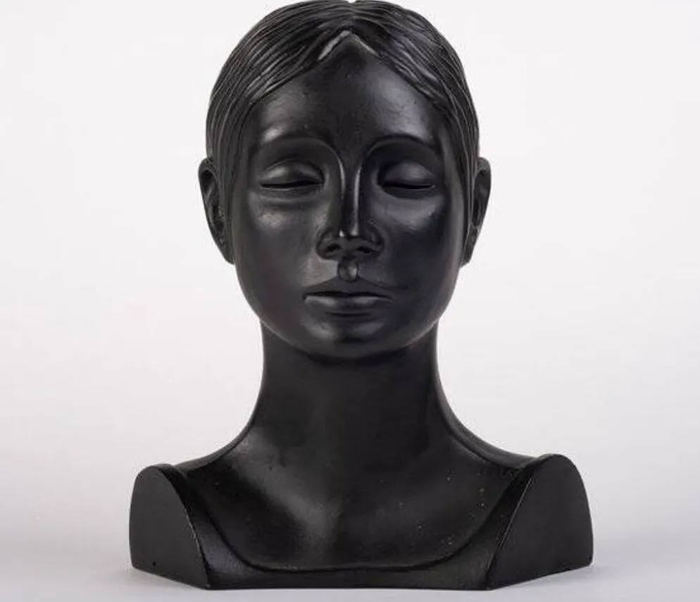Buste de Femme Sculptural en Argile, Danemark, 1975