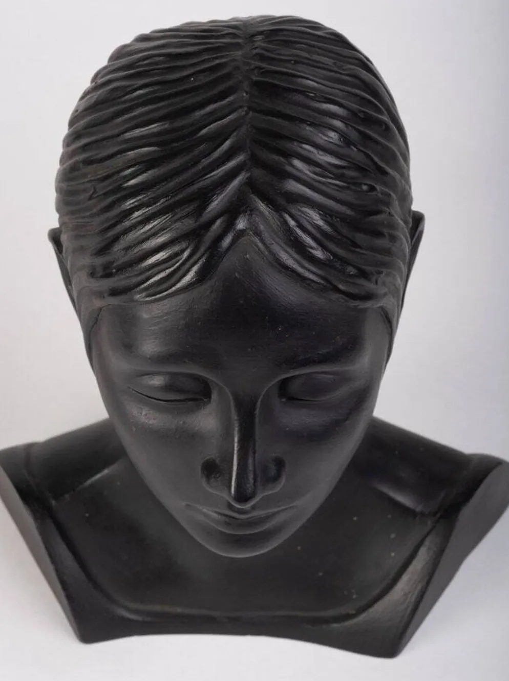 Buste de Femme Sculptural en Argile, Danemark, 1975