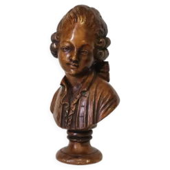 Buste de jeune homme en plâtre ancien