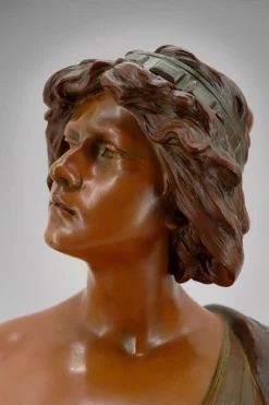 Buste de Judith en terre cuite par Ricardo Aurilli, circa 1900-1910