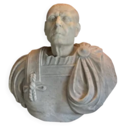Buste de l’empereur Galba, marbre blanc de Carrare, XVIIIème siècle