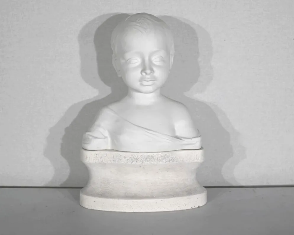 Buste d’enfant en biscuit de limoges – début xxe