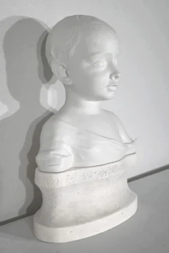 Buste d’enfant en biscuit de limoges – début xxe