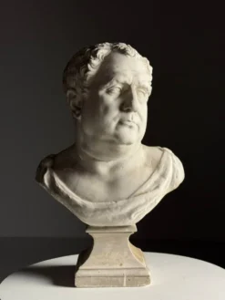 Buste de Vitellius en plâtre romain, 20e siècle.