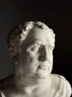 Buste de Vitellius en plâtre romain, 20e siècle.
