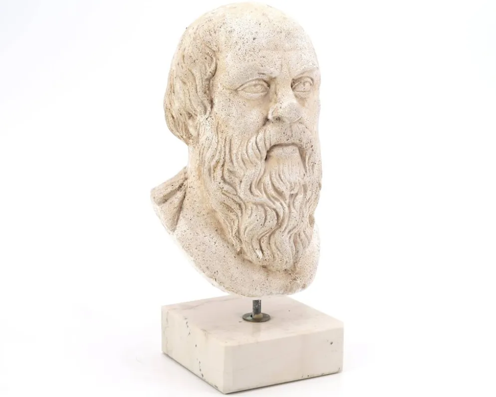 Buste d'homme Grec en plâtre Socrate, années 70