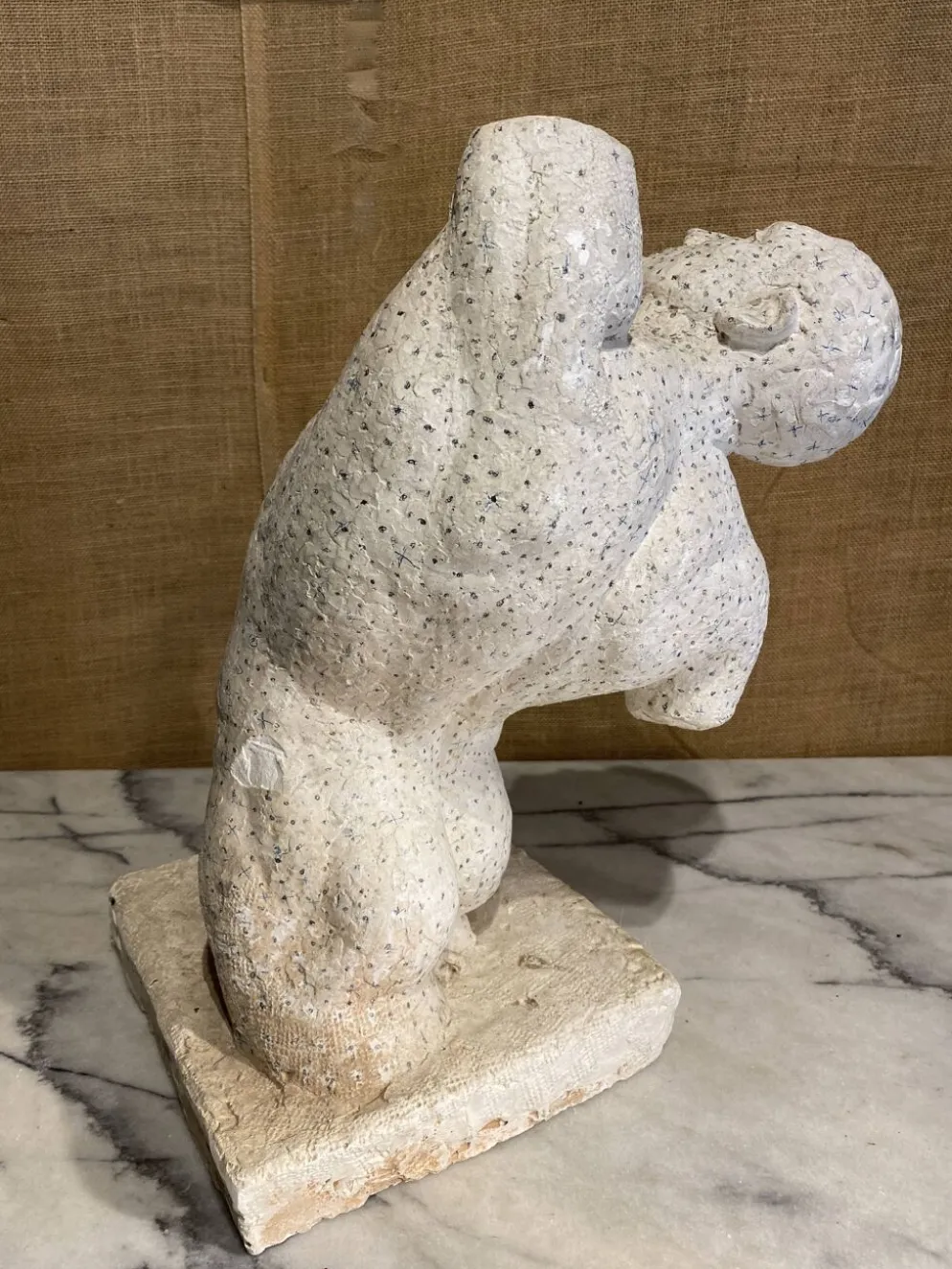 Buste d'homme, étude en plâtre