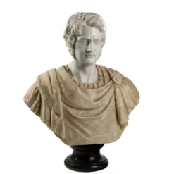 Buste d’un empereur romain en marbre blanc, Italie, XXe siècle