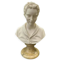 Buste en albâtre femme signé Arnaldo Giannelli