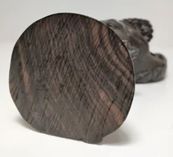 Buste en bois de femme à coiffe florale travail sculptural des années 60-70