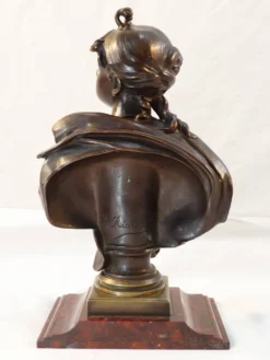 Buste en bronze par Felix Pierre Richard 19ème siècle