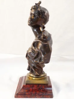 Buste en bronze par Felix Pierre Richard 19ème siècle