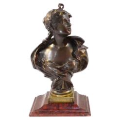 Buste en bronze par Felix Pierre Richard 19ème siècle