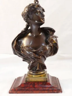 Buste en bronze par Felix Pierre Richard 19ème siècle