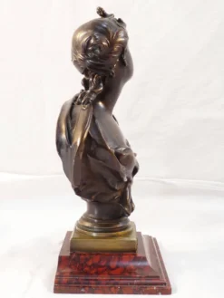 Buste en bronze par Felix Pierre Richard 19ème siècle