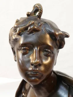 Buste en bronze par Felix Pierre Richard 19ème siècle