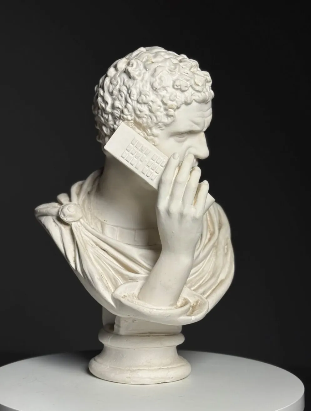 Buste en plâtre de Caracalla appelant