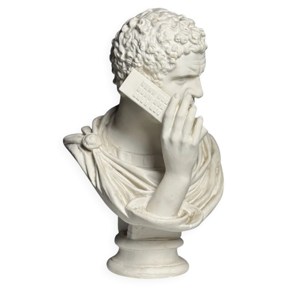 Buste en plâtre de Caracalla appelant