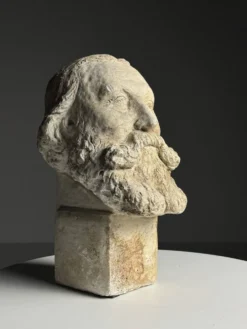 Buste en plâtre tête classique