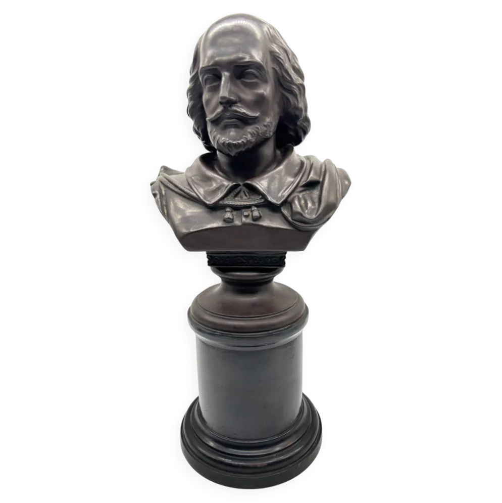 Buste en terre cuite de Shakespeare par Rudolf Uffrecht