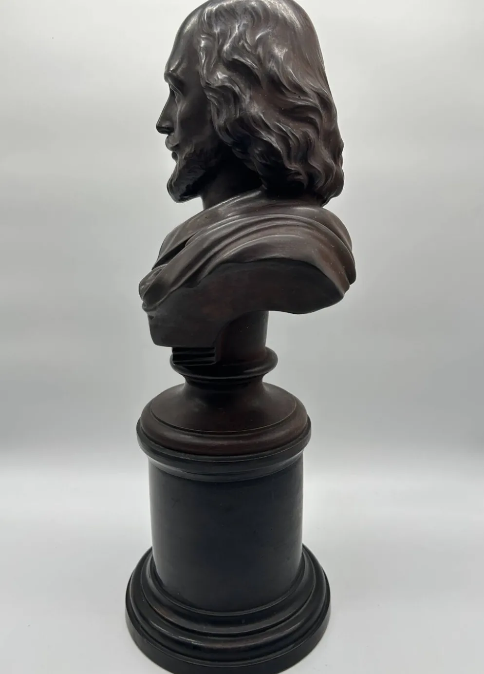 Buste en terre cuite de Shakespeare par Rudolf Uffrecht