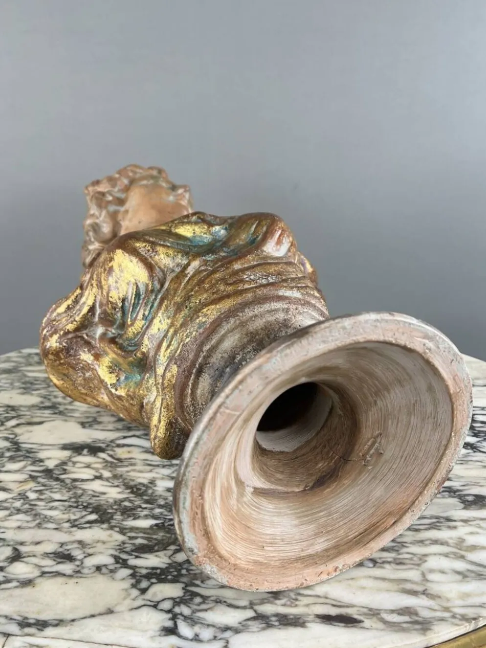 Buste Féminin En Terre Cuite, Italie, XXe Siècle