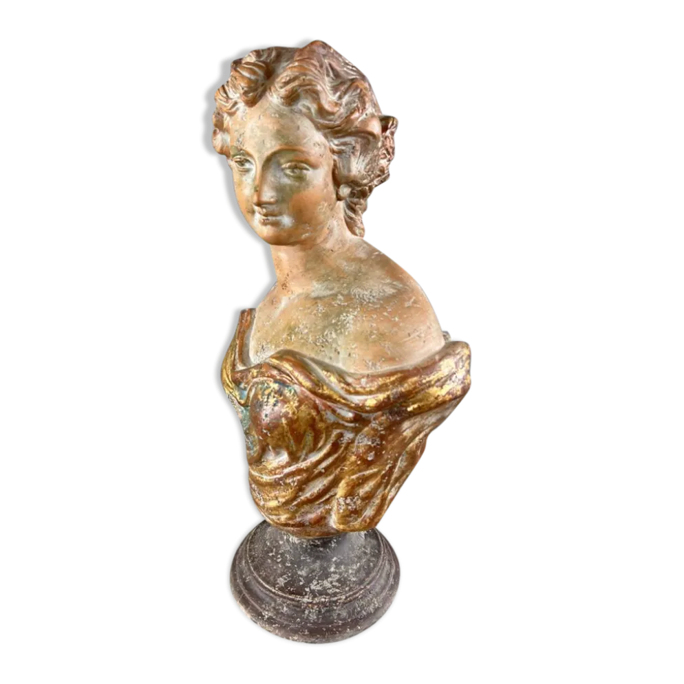 Buste Féminin En Terre Cuite, Italie, XXe Siècle