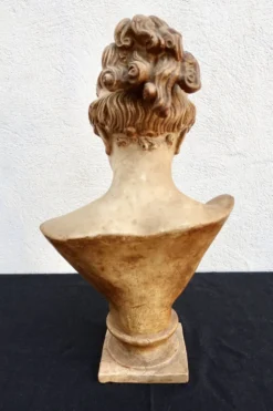Buste à l'antique en plâtre d'après Antonio Canova, 