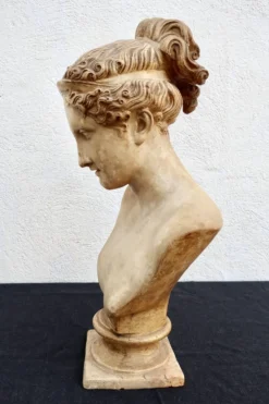 Buste à l'antique en plâtre d'après Antonio Canova, 