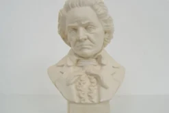 Buste sculpture en plâtre du milieu du siècle de Ludwig van Beethoven, vers 1950