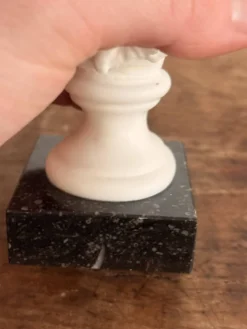 Buste Statuette Femme Resine Style Neoclassique Socle Marbre