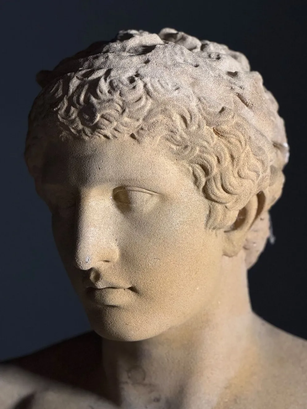 Buste sur piédestal Antinous, 20ème siècle