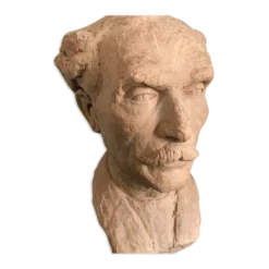 Buste terre cuite masculin