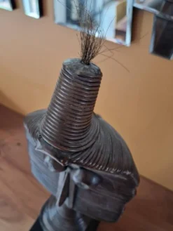 Bwété, figure de gardien reliquaire - Kota Mahongwé, Gabon - bois et cuivre
