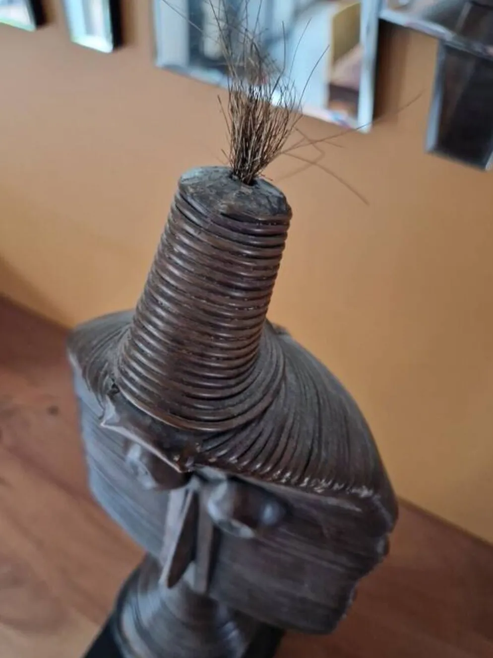 Bwété, figure de gardien reliquaire - Kota Mahongwé, Gabon - bois et cuivre