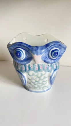 Cache-pot chouette vintage