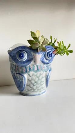 Cache-pot chouette vintage