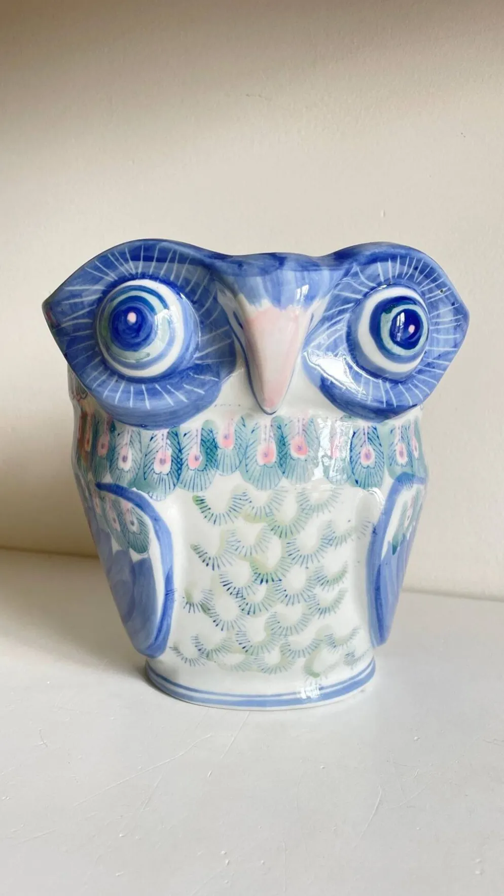 Cache-pot chouette vintage