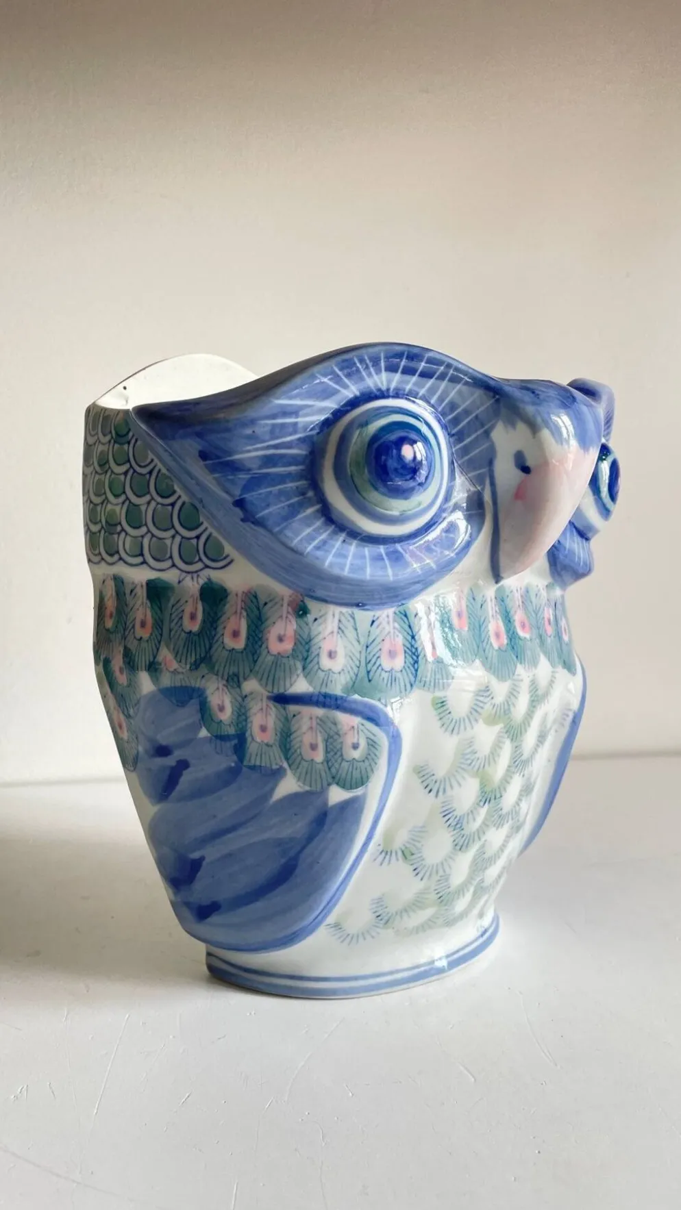 Cache-pot chouette vintage