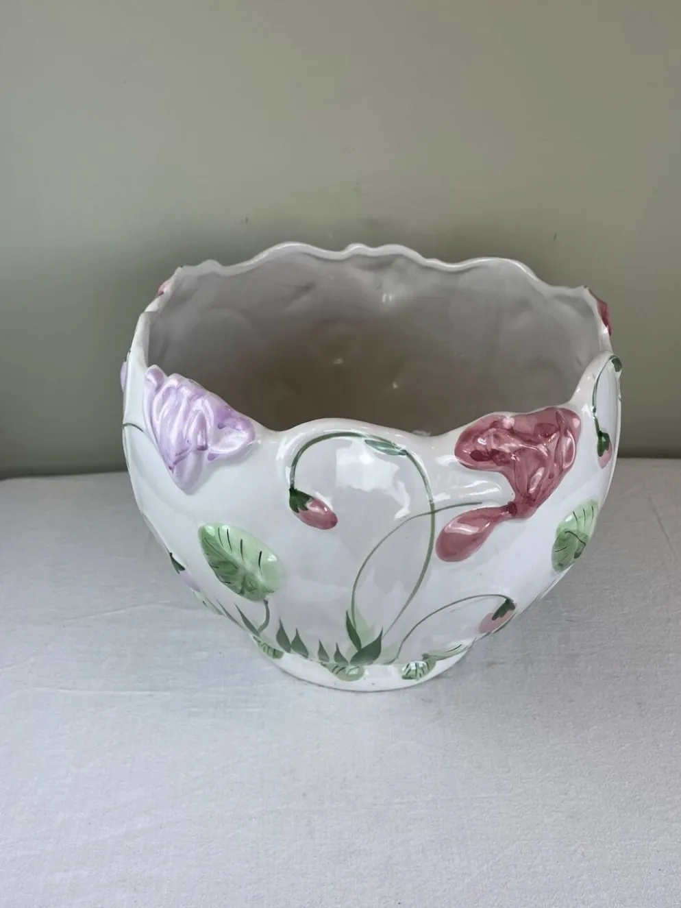 Cache pot en céramique émaillée