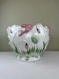 Cache pot en céramique émaillée
